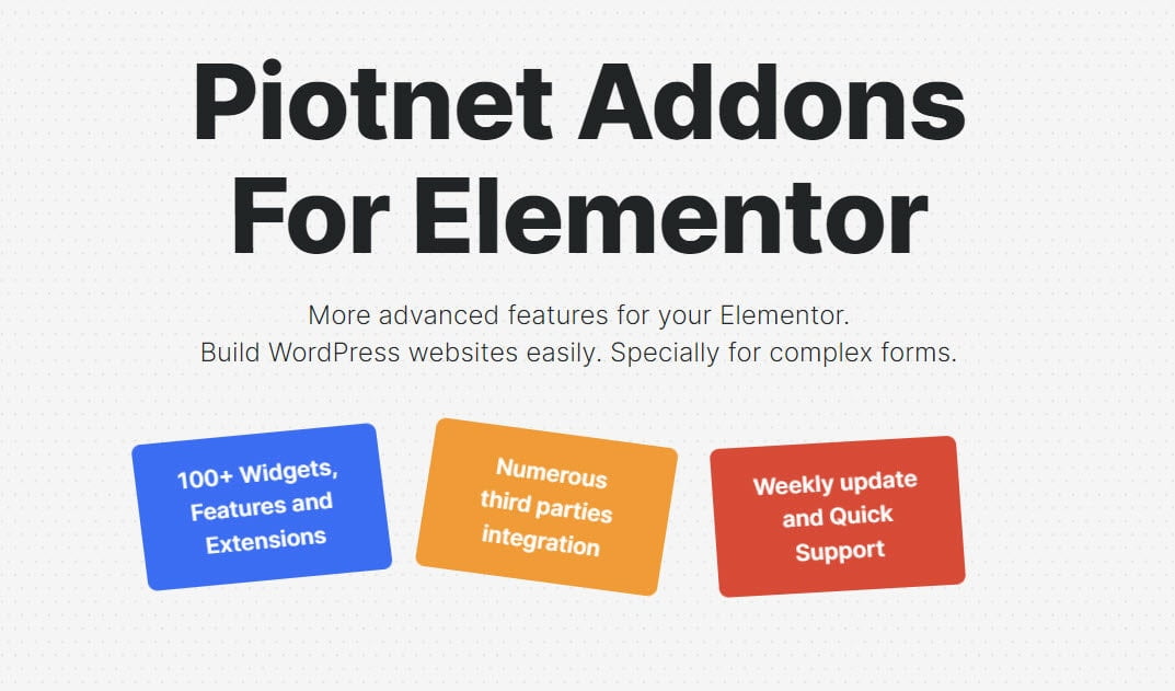 PAFE Piotnet Addons For Elementor