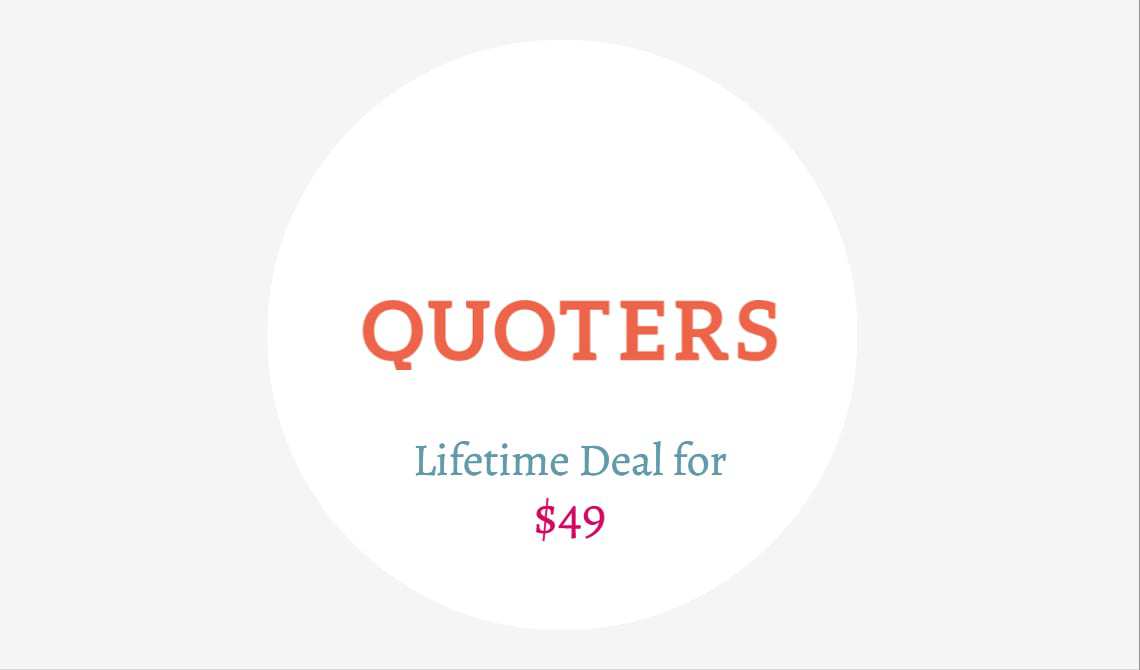 quoters lifetime deal