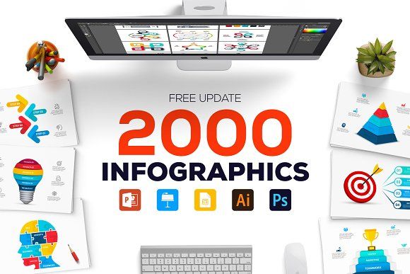 2000 infographics template logo