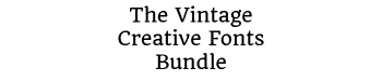 The Vintage Creative Fonts Bundle Logo