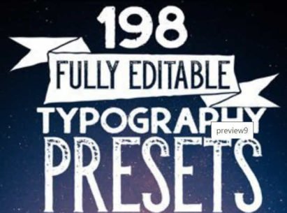 fully editable typography presets