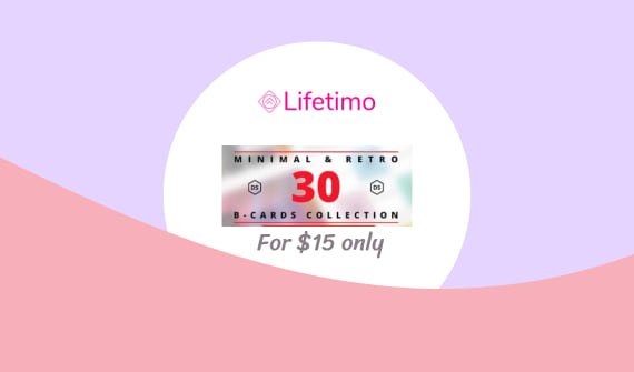 30 Minimal & Retro Business Card Designs Collection Lifetime Deal