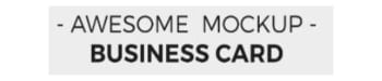 Awesome Mockup Business Card Logo