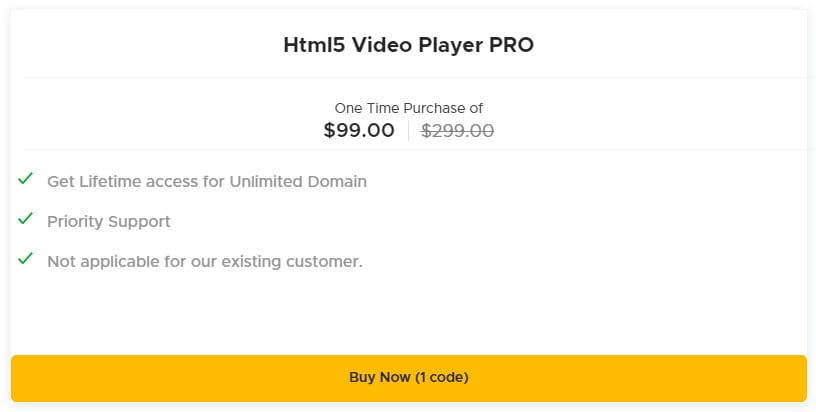 Html5 Video Player Lifetime Deal