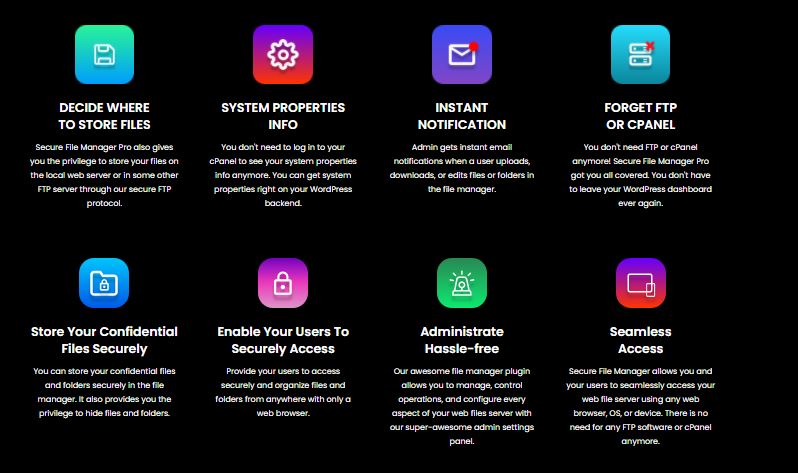 Secure File Manager Features