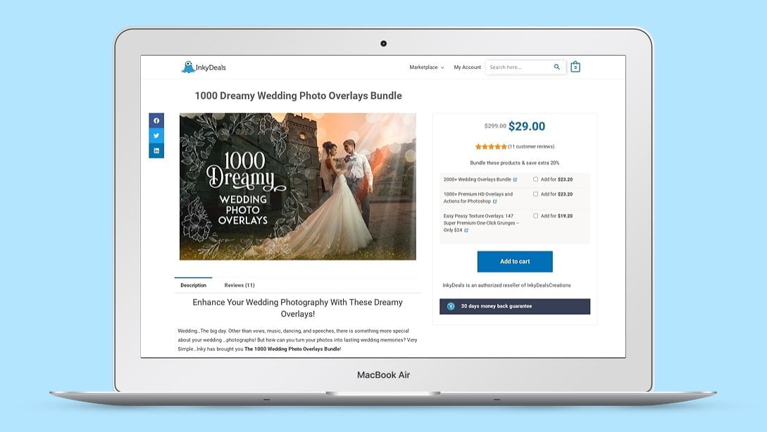 1000 Dreamy Wedding Photo Overlays Bundle Lifetime Deal