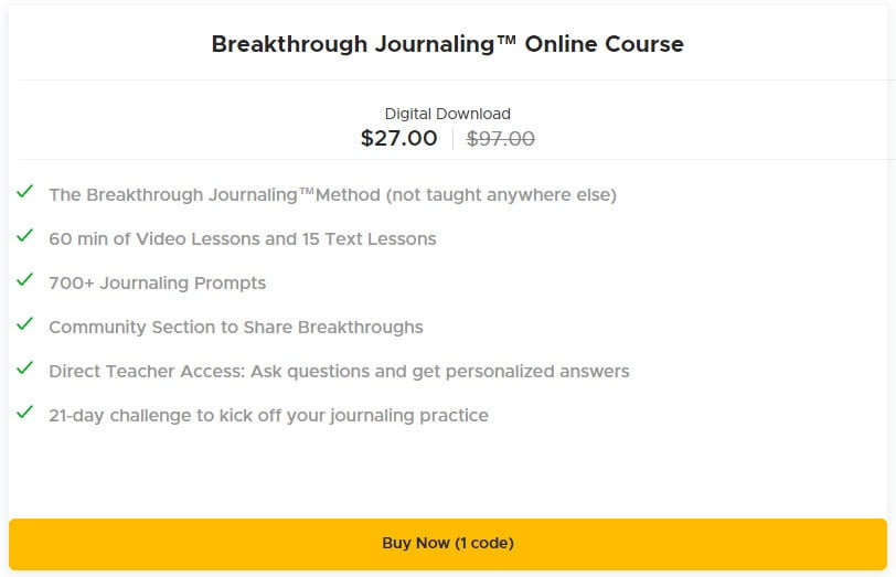 Breakthrough Journaling Online Course Digital Download