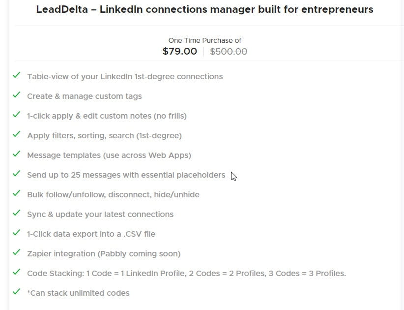 Leaddelta Deal Screenshot