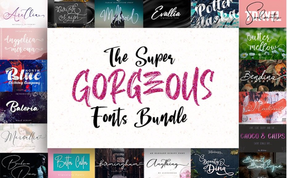 the super gorgeous font bundle 1