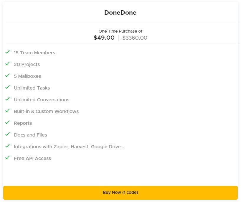 DoneDone Lifetime Deal