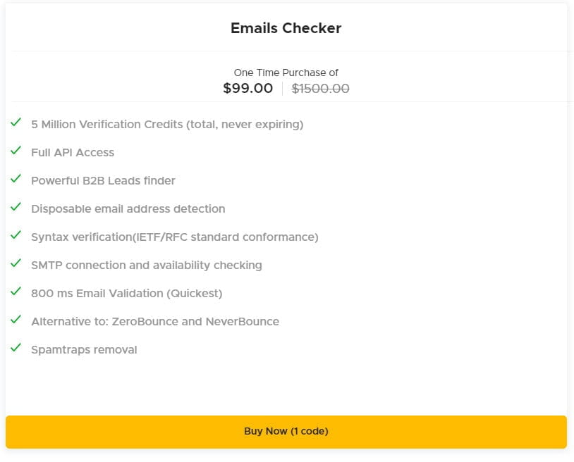 Emails Checker Lifetime Deal