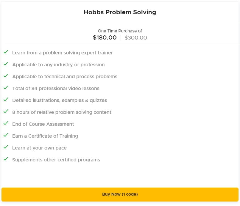 Hobbs Problem Solving Lifetime Deal