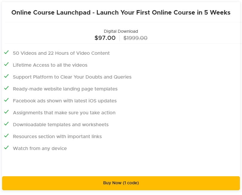 Online Course Launchpad Digital Download