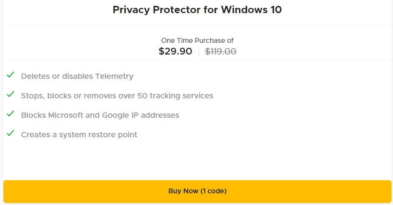 Privacy Protector for Windows 10 ss
