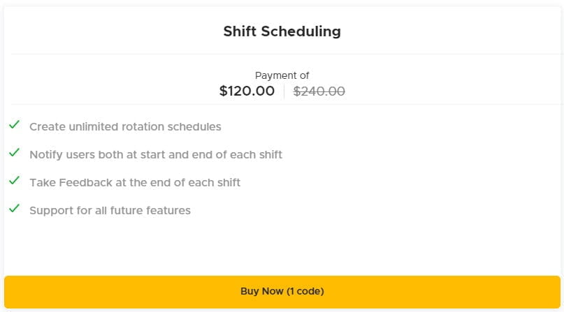 Shift Scheduling One-Year Deal