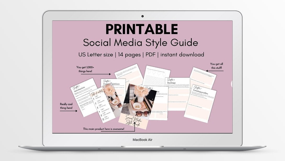 Social Media Style Guide Printable image