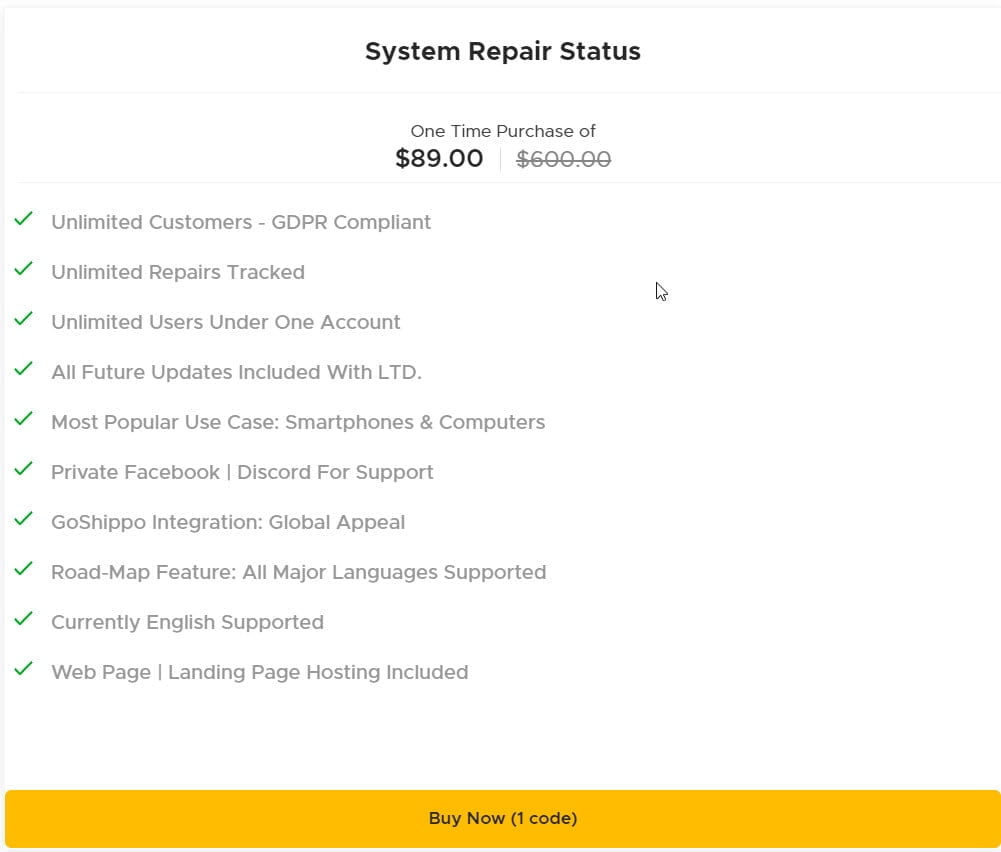 System Repair Status term
