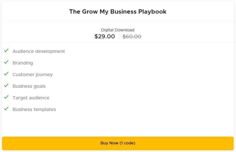 The Grow My Business Playbook Digital Download