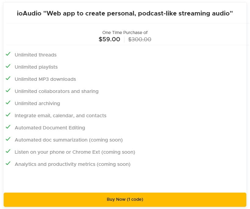 ioAudio Lifetime Deal