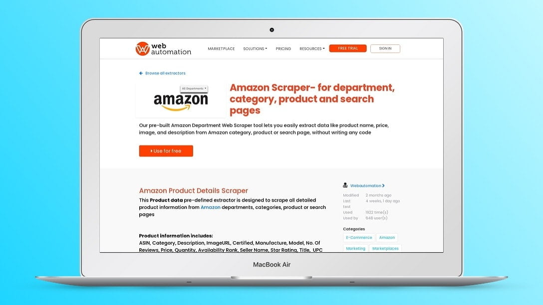 Amazon product details