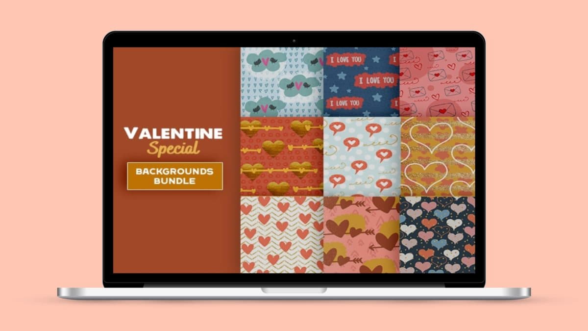 100 Valentine Backgrounds Bundle Deal