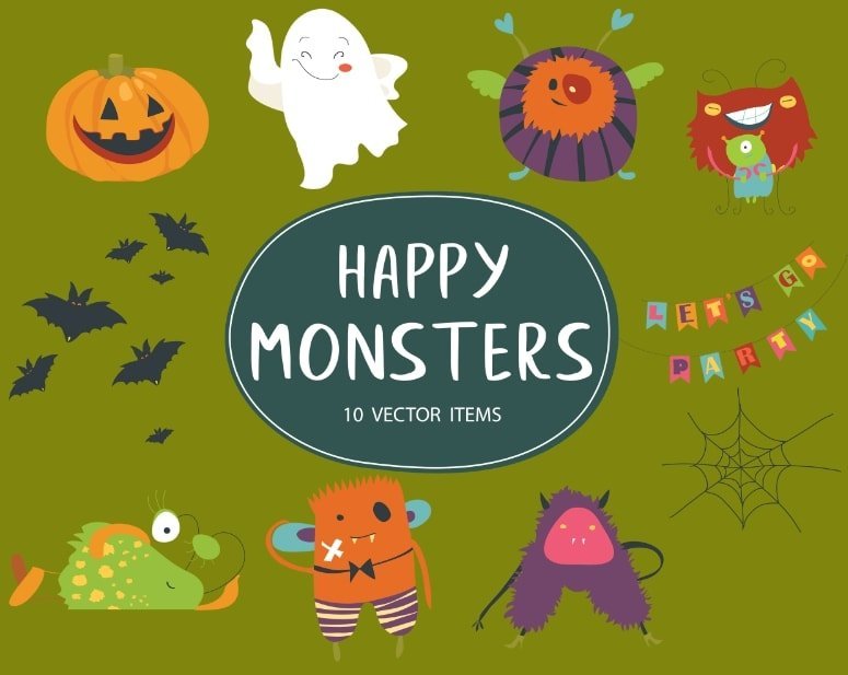 200 Spooky Vector Images Halloween Bundle Deal