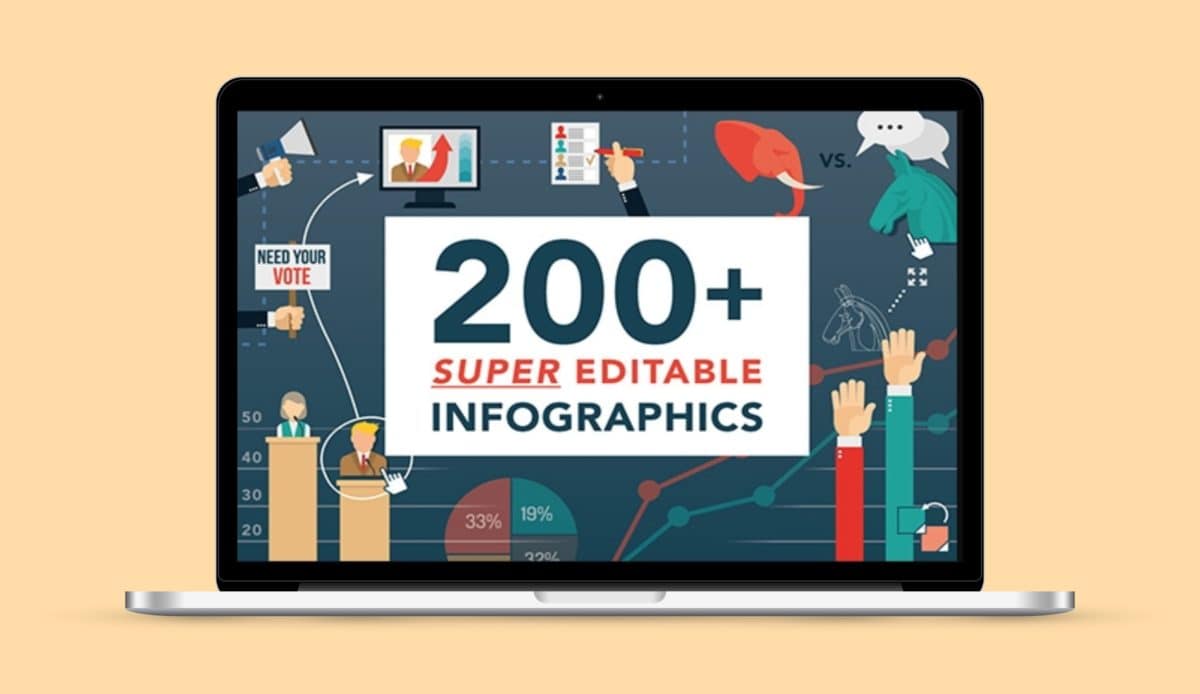 200+ Super Editable Infographics Bundle Deal