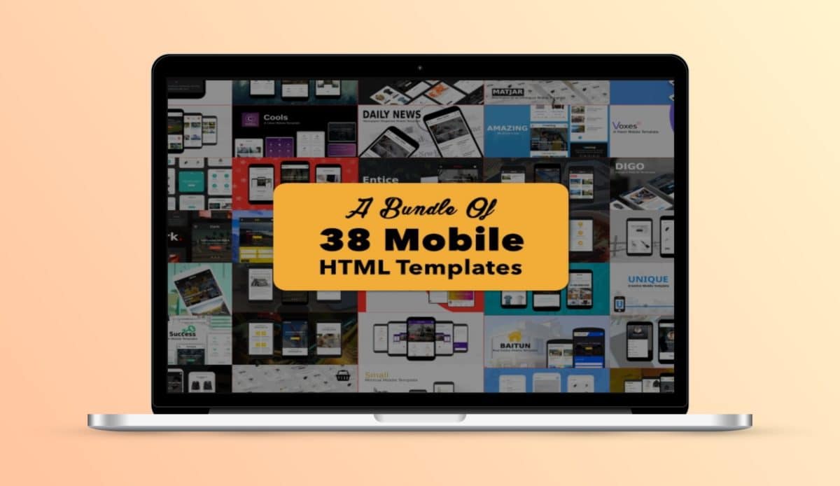38 Responsive Mobile HTML Templates Bundle Deal