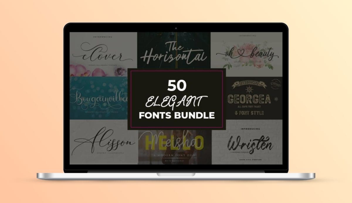 50 Elegant Fonts Bundle Deal