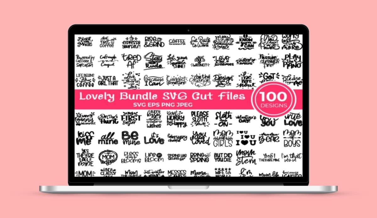 Lovely 100 SVG Cut Files Bundle Deal