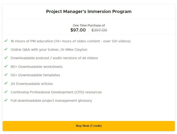 Project Manager's Immersion Program Ss