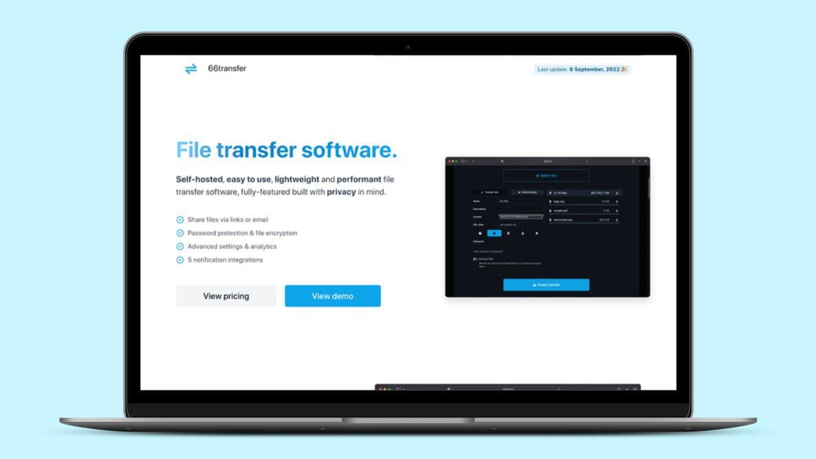 66transfer Lifetime Deal | Self-hosted File Transfer Software by AltumCode