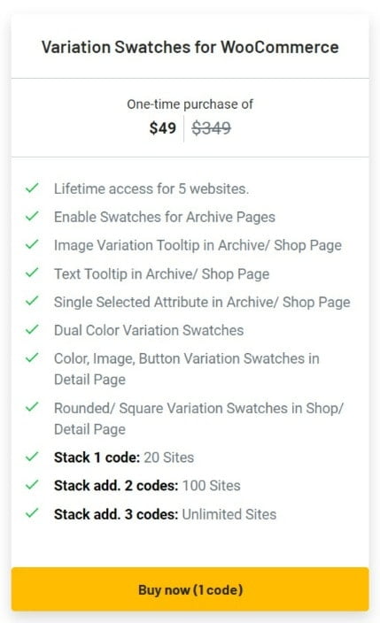Variation Swatches for WooCommerce lifetime deal image 2