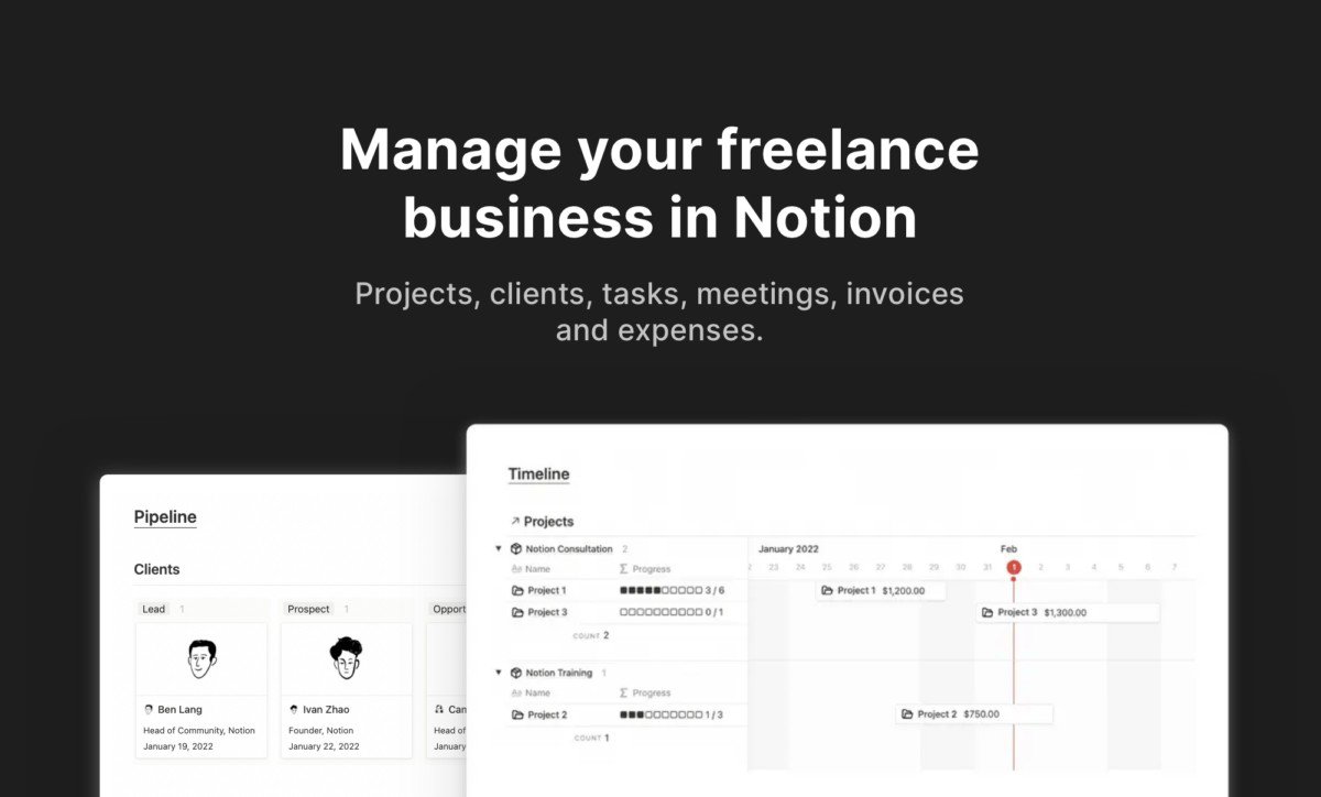 Notion Freelancer OS Lifetime Deal Image 3