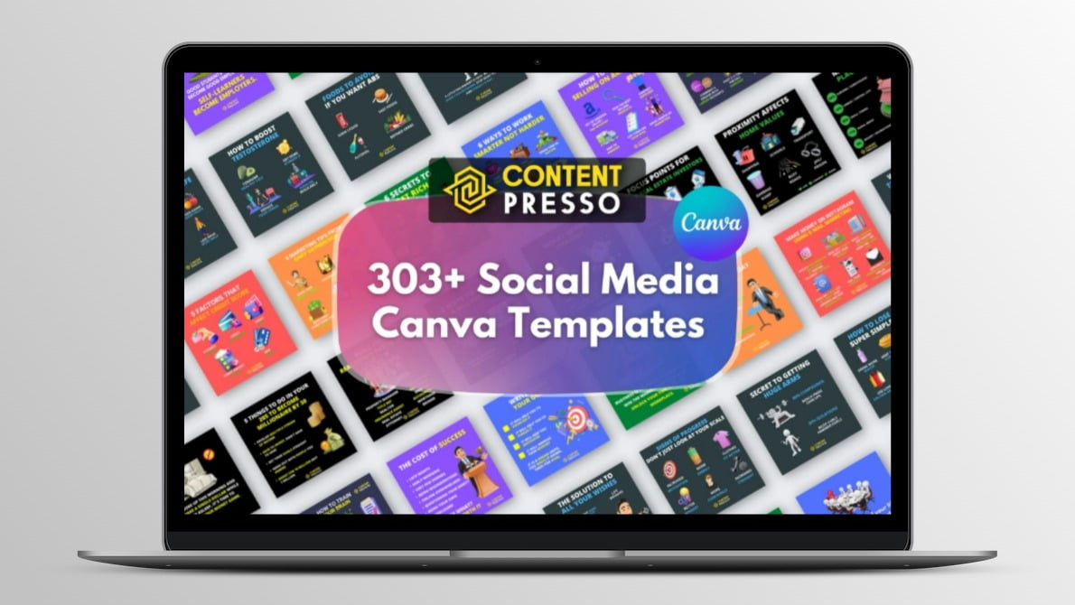 ContentPresso - 303+ Social Media Canva Templates Lifetime Deal Image