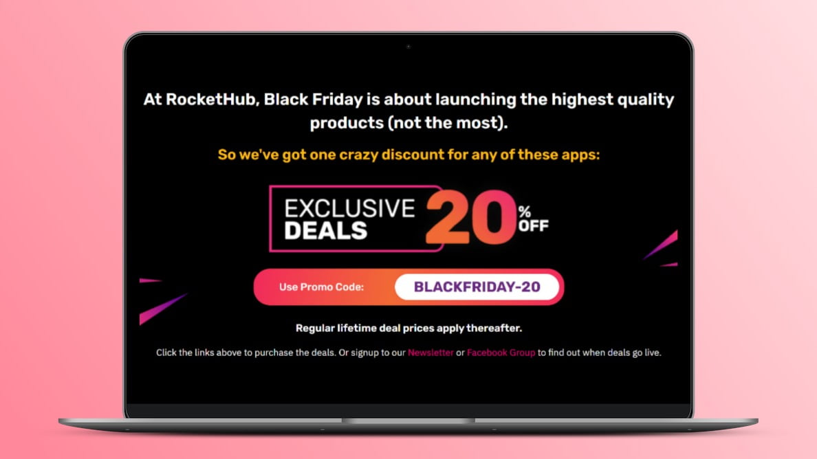 RocketHub Black Friday Deals Image 2022