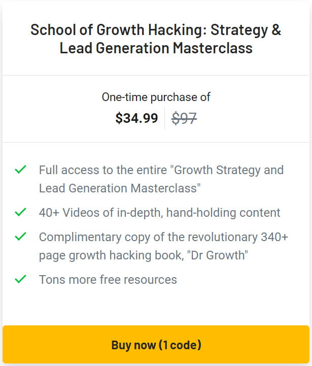 Strategy & Lead Generation Masterclass Lifetime Deal Pricing
