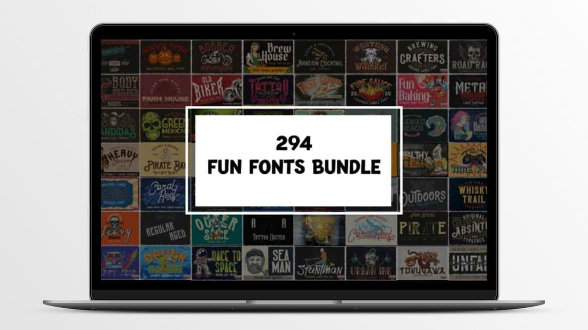 294 Fun Fonts Lifetime Bundle Image