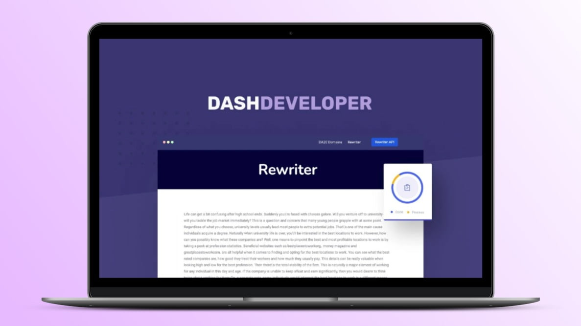 Dash Rewriter Lifetime Deal Image