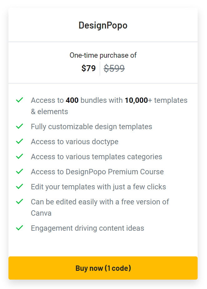 DesignPopo Lifetime Deal Pricing