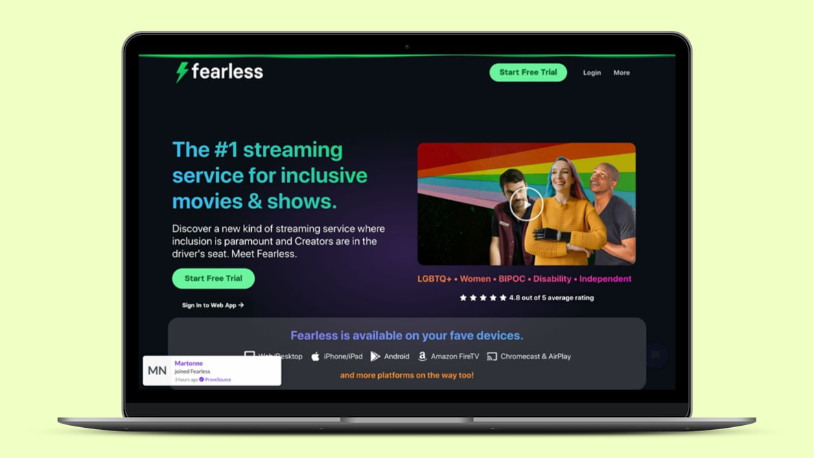Fearless Unlimited Streaming Lifetime Plan