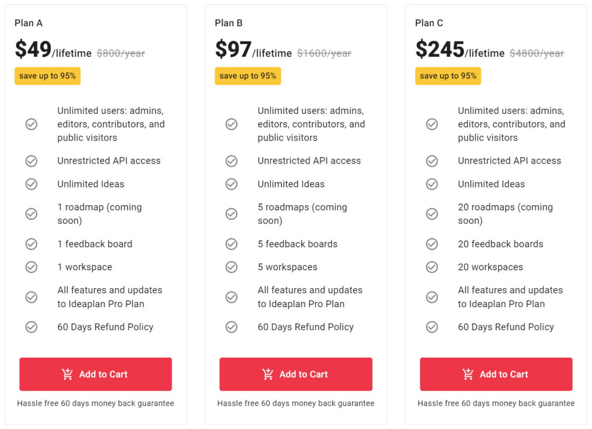 IdeaPlan Lifetime Deal Pricing I