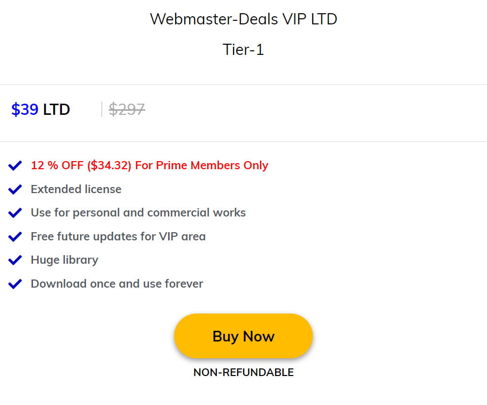 WebMaster VIP Lifetime Bundle Pricing