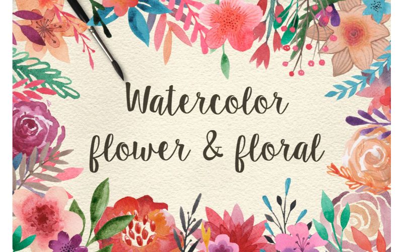 1000+ Watercolor Clipart Collection Lifetime Bundle Deal Image I