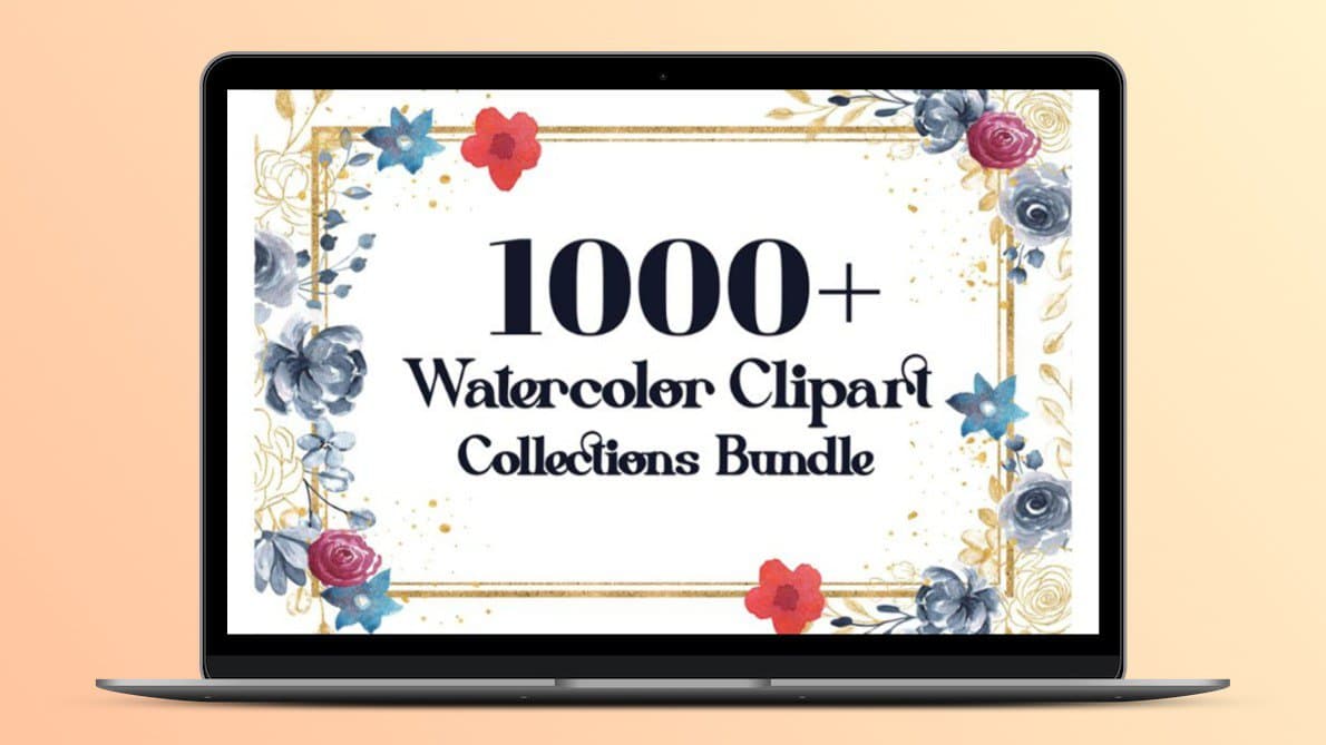 1000+ Watercolor Clipart Collection Lifetime Bundle Deal, 