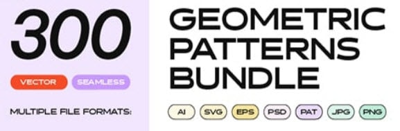 300 Geometric Patterns Lifetime Deal Logo