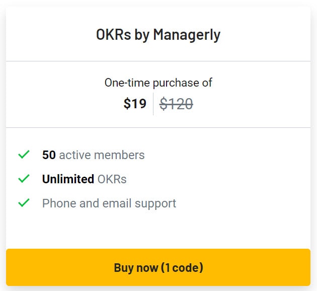 Okrs By Managerly Lifetime Deal Pricing