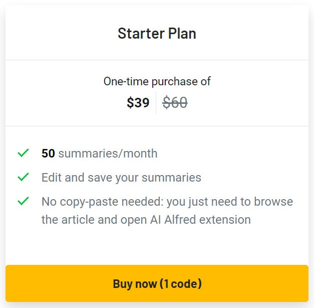 Ai Alfred Lifetime Deal Pricing