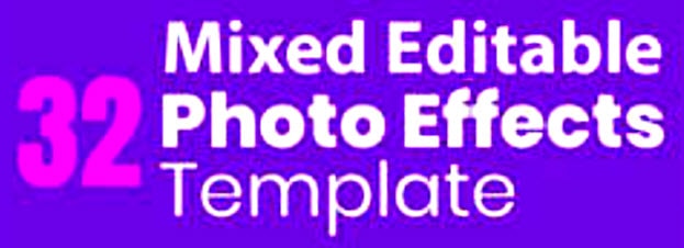 32 Editable Photo Effect Templates Lifetime Access Logo