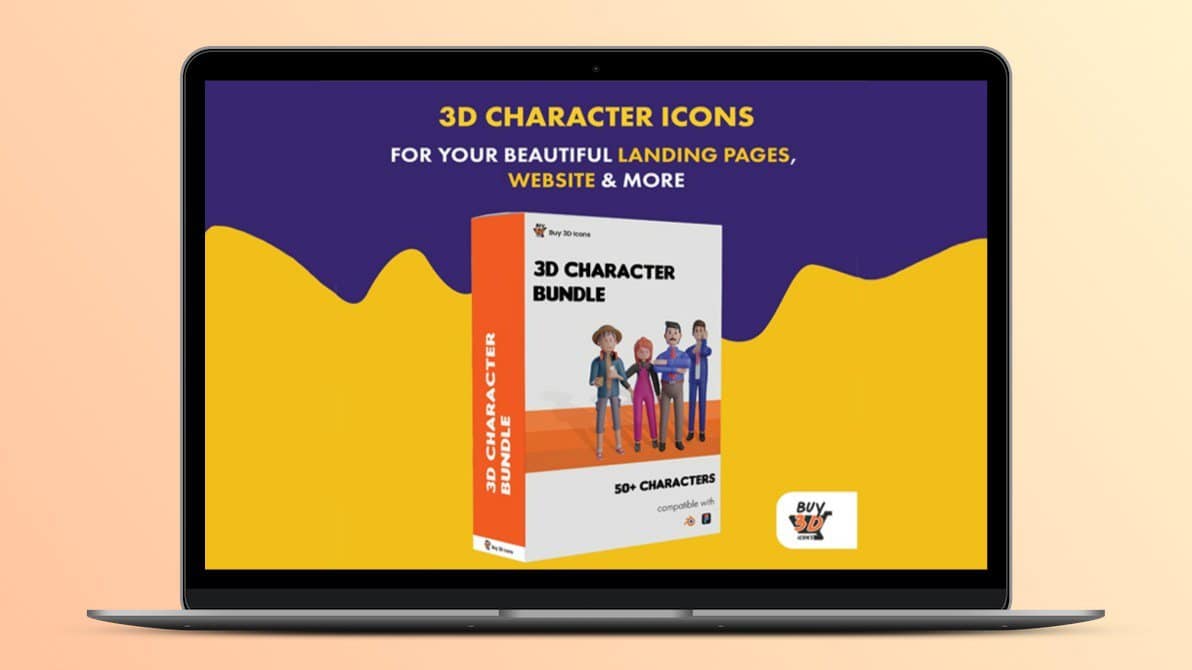 50+ Premium 3D Character Illustrations | Lifetime License
